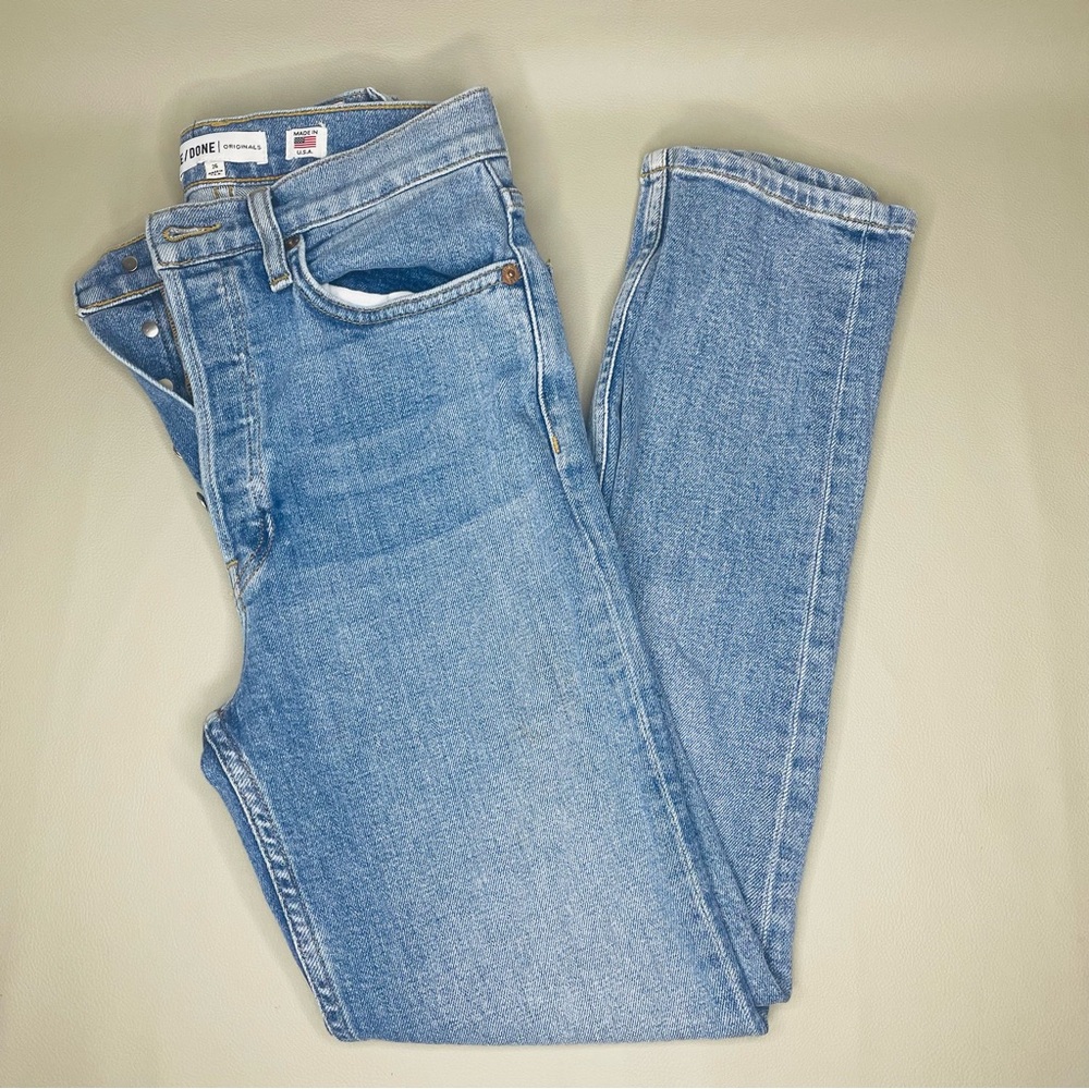 RE/DONE Originals Stretch Mid 90s Wash Button Fly Sz 26